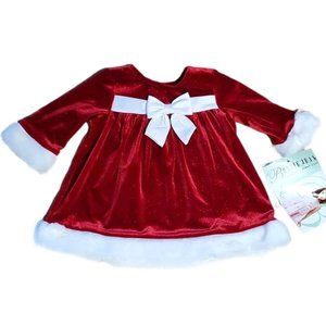 Bonnie Baby Red Sparkle Dress 3-6 Months